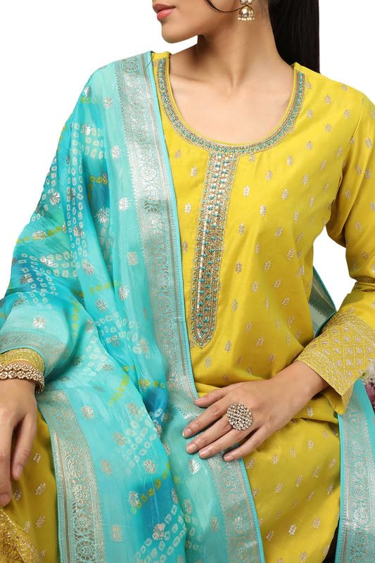 Image of Soch Womens Purple Crepe Floral Print Suit Set With Beads
