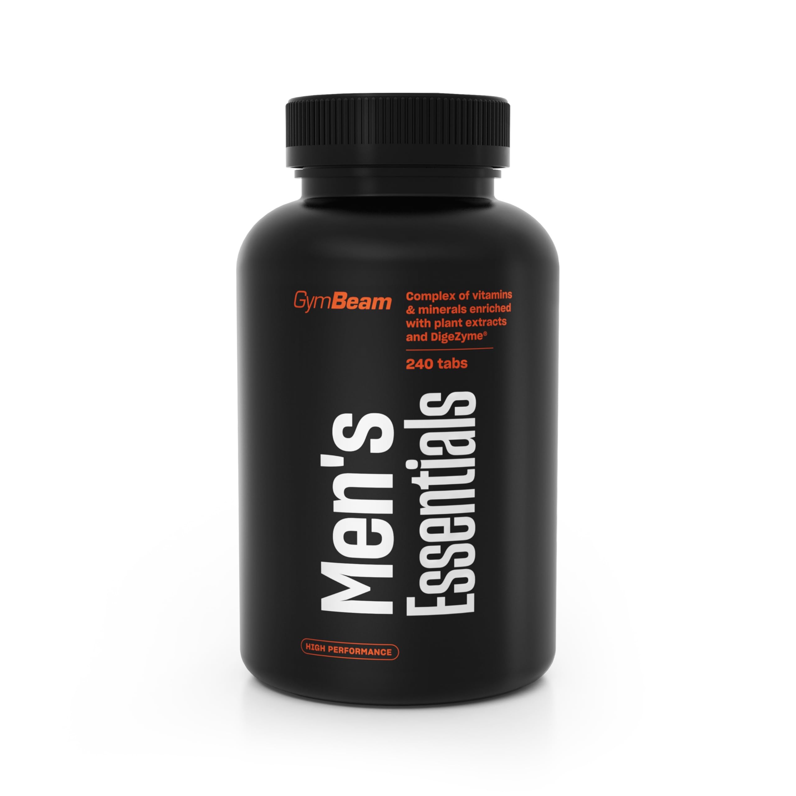 GymBeam Men‘s Essentials Vitamin und Mineralienkomplex - Nahrungsergänzungsmittel, komplexes Multivitamin speziell für Männer entwickelt, Tabletten mit 27 Inhaltsstoffen (240 Tab)