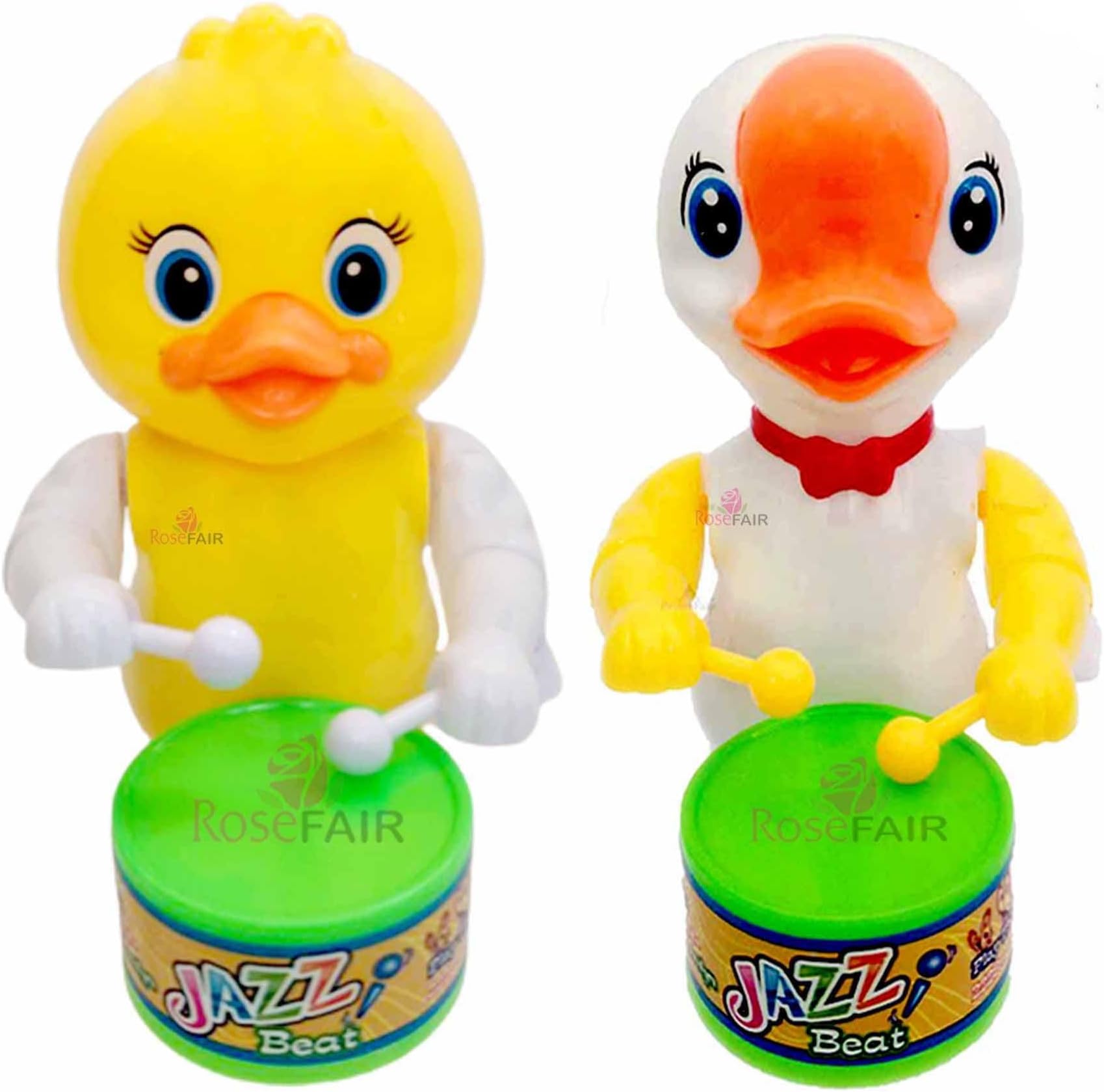 ROSEFAIRCute Drummer Pet Toys with Dancing Action for Kids Toys Sound Toys Key-Operated (Yell Pee-ORAN Duck-2)