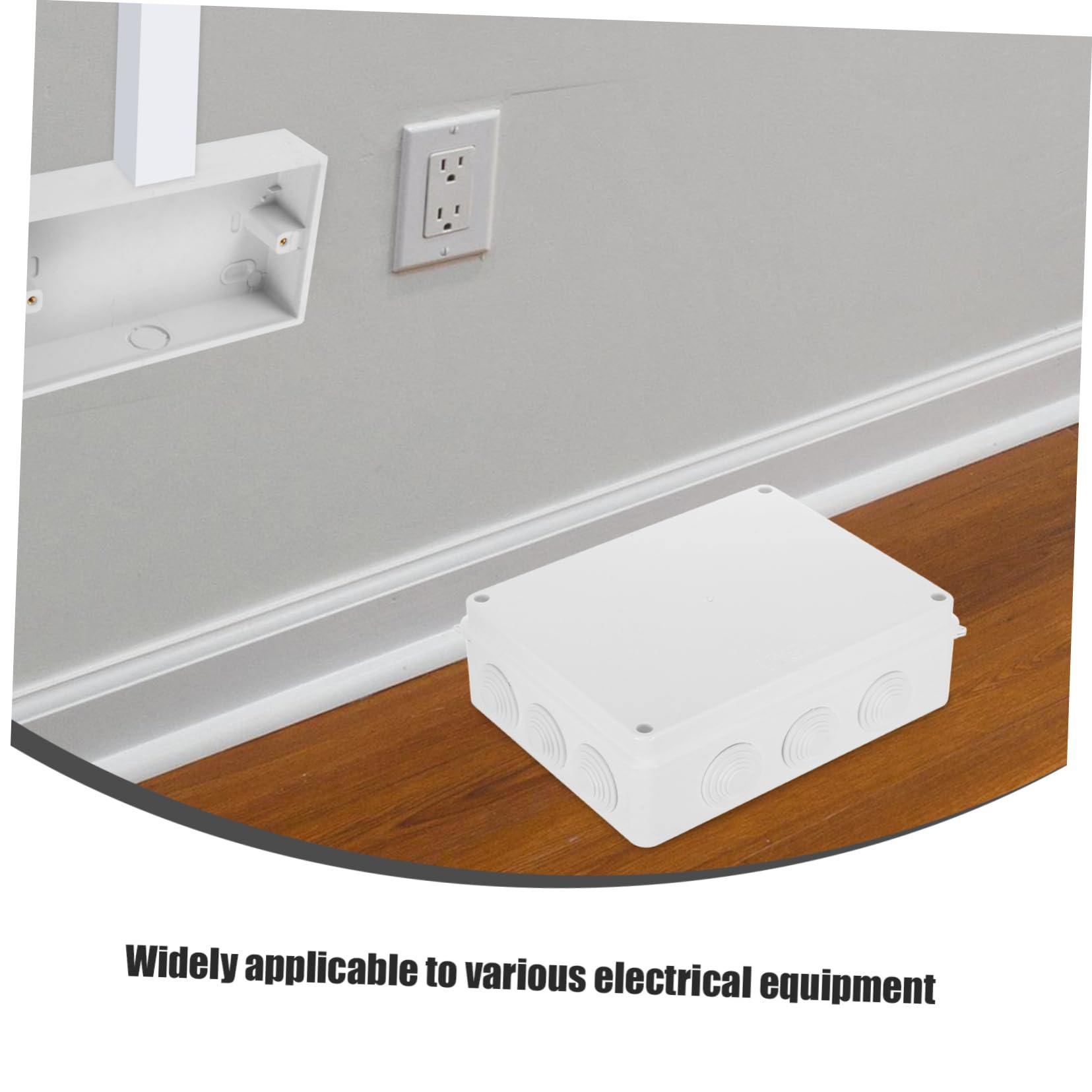 ABOOFAN Anschlussdose Ip65 Weißes Abs Kunststoff Elektrogehäuse 255x200x80mm Außenverteilerkasten Für Elektroprojekte Mit Stopfen Und Loch