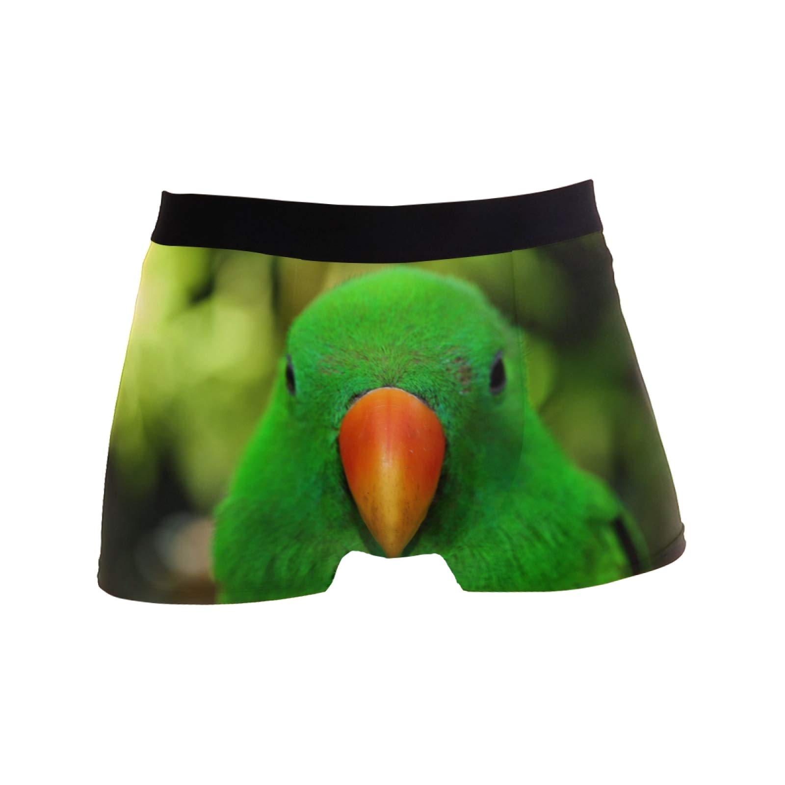 Linomo Men's Multicoloured Boxer Briefs Tropical Parrot Animal Bird Boxers Shorts Underwear Underpants