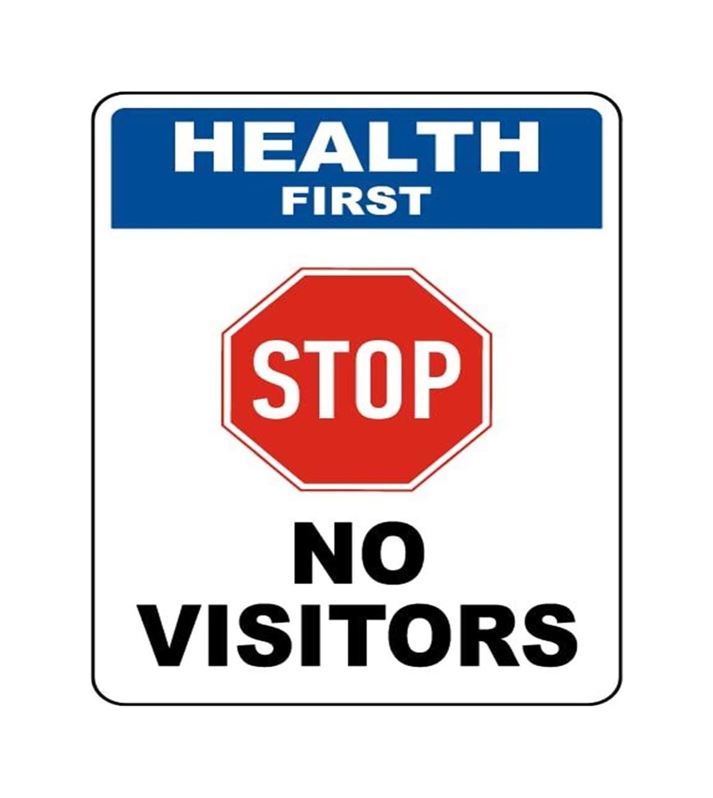 MCQWOMFQAK Medical Office Sign Visitor Restriction Notice Aluminum Sign for Healthcare Facility Treatment Room Staff Only Area Warning Sign (8 X 12 inch)