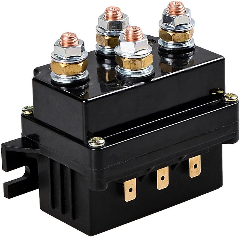 12V 500A Winch Solenoid Contactor Relay for 8000lbs-12000lbs ATV UTV 4WD 4x4 Winches Replacement