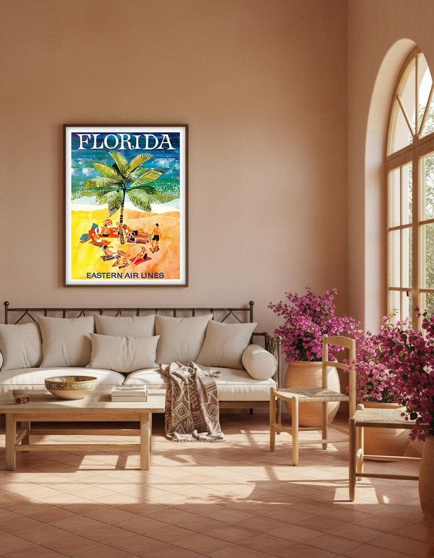 Amazon.com: Florida - Eastern Air Lines - Sunbathers around Palm