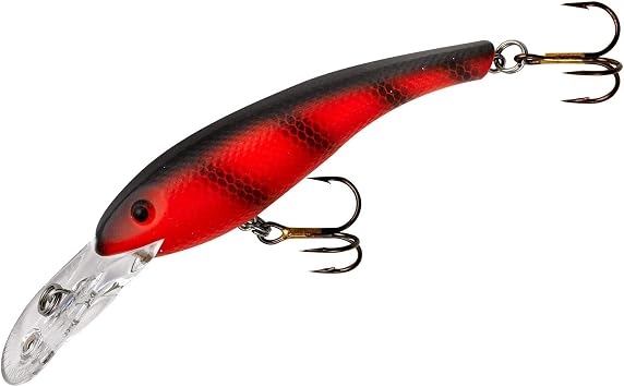 قطن كورديل والي غواص Walleye Crankbait Fishing Lure ، ملحقات لصيد المياه العذبة ، 2 1 / 2 "، 1 / 4 أوقية ، رأس أبيض / أحمر