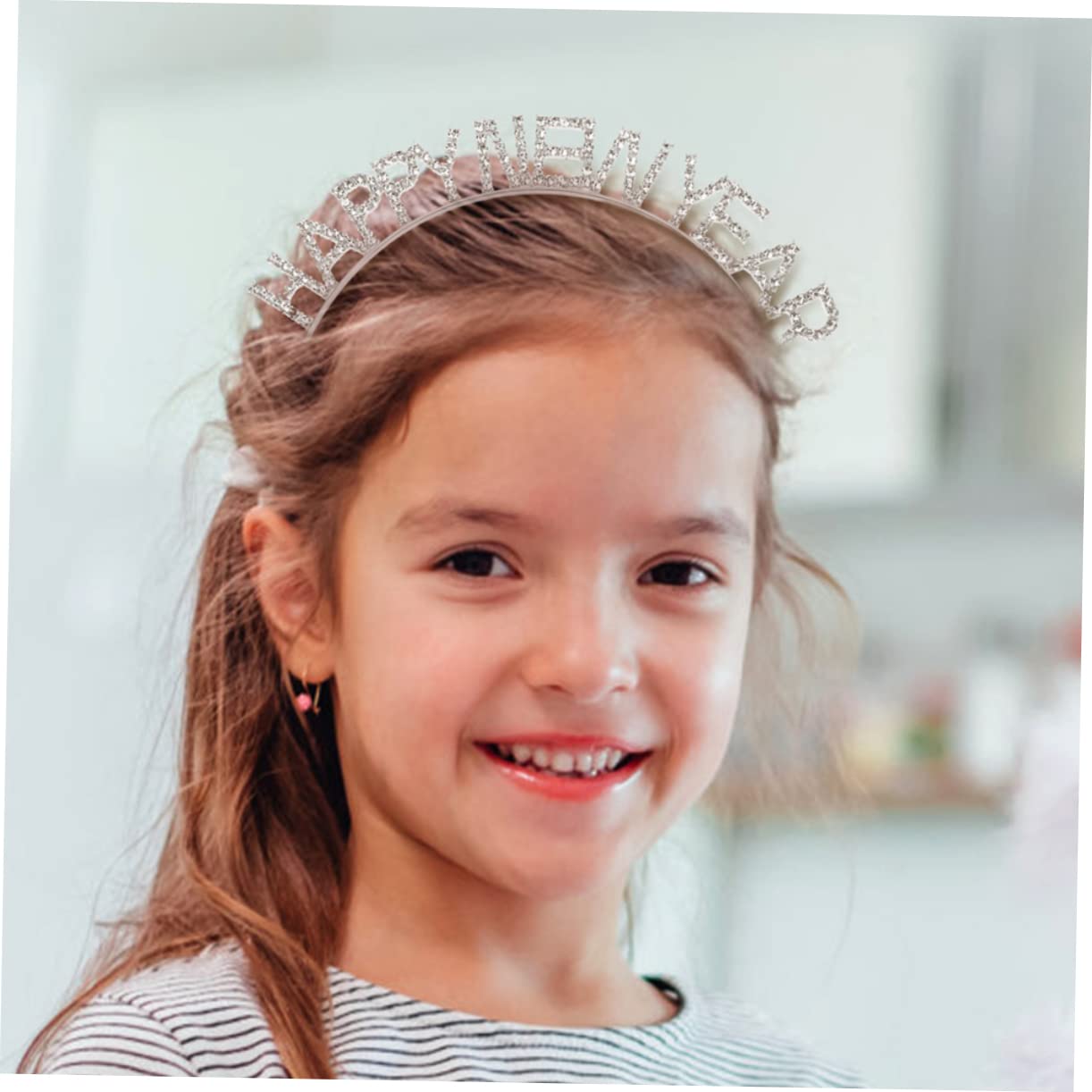 8 Pz fascia di hair charms hair jewelry bandana fascia con strass fasce per ragazze cerchietti bambina felice anno fasce di per le donne FRCOLOR