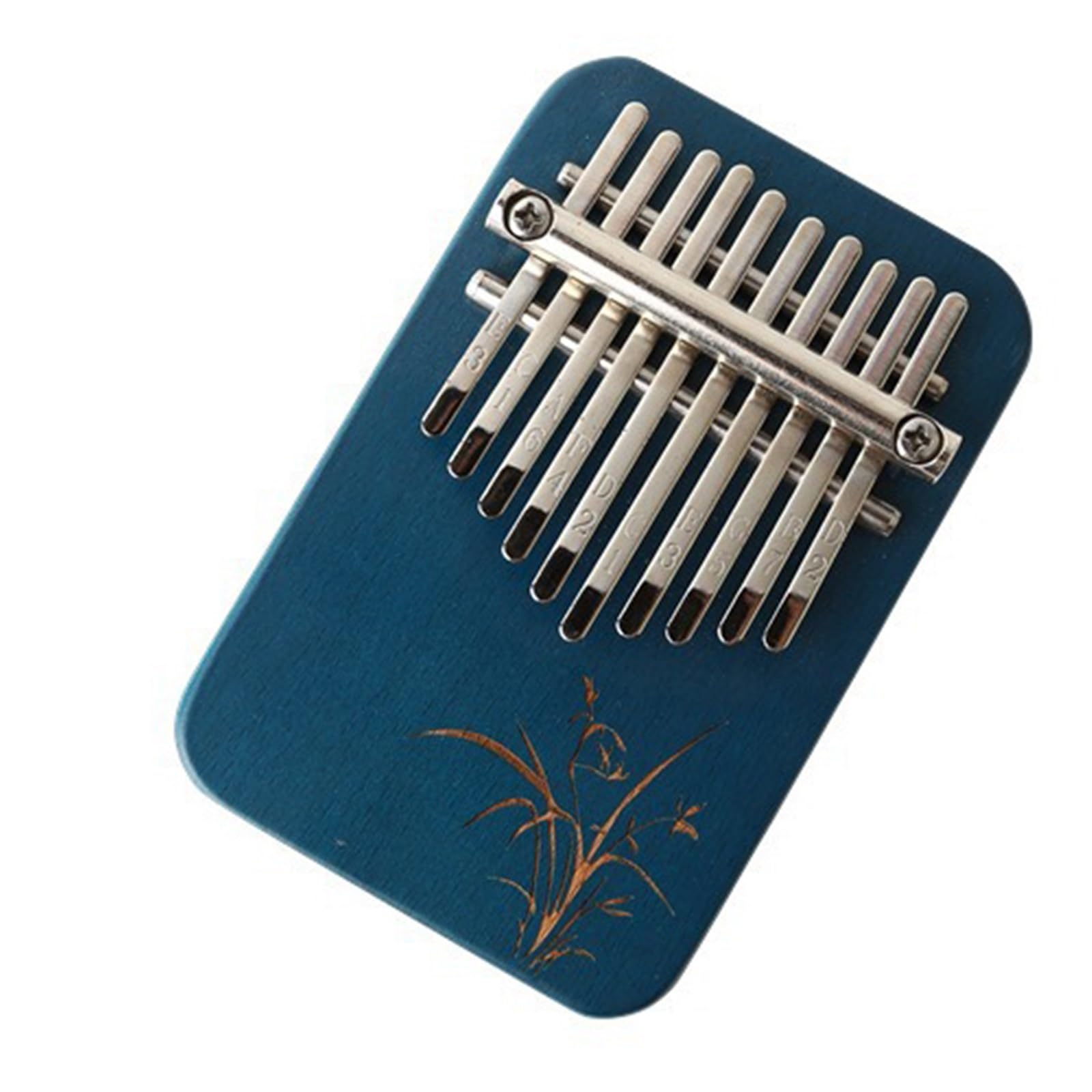 10-Noten-Kalimba-Daumenklavier Zehn-Noten-Anfänger-Kalimba-Doppelfingerklavier Daumenklavier Musikinstrument Klavier Fingerklaviere(Blue)