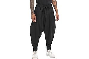 Mens Drawstring Aladdin Pants Harem Pants