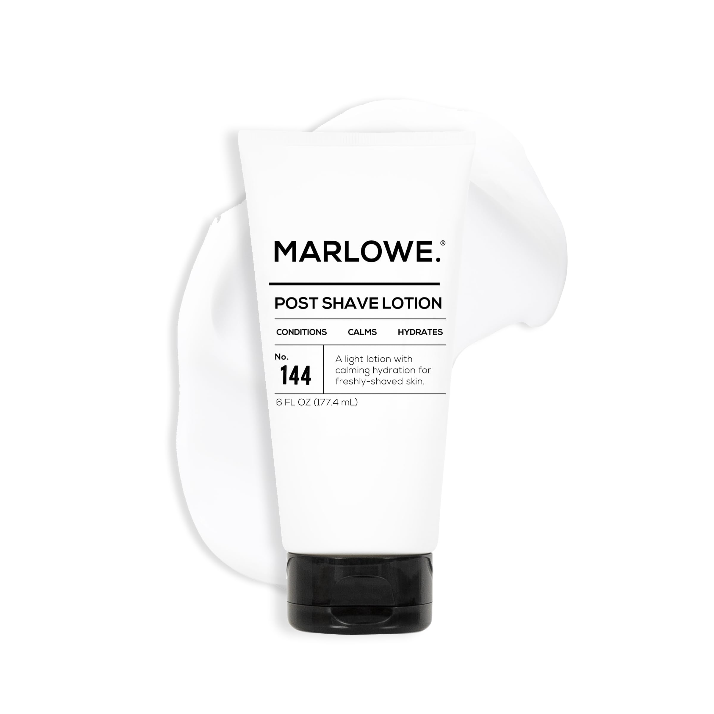 MARLOWE. No. 144 Post Shave Lotion 6 oz, Conditioning Aftershave with Green Tea, Deep Sea Algae, Willow Bark & Passion Flower Extract, Hydrates, Calms & Nourishes Skin, Aloe Citron Scent