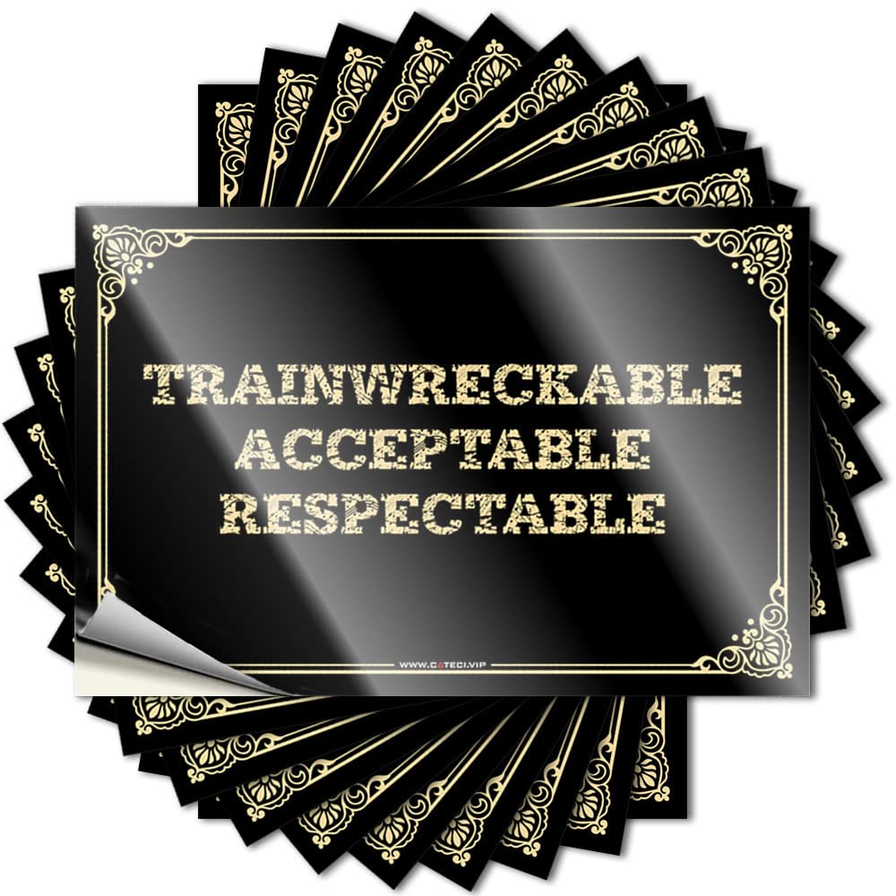 Tiny, Tattoo Laptop Trainwreckable-Acceptable-Respectable | Travel Holiday(12X18CM)