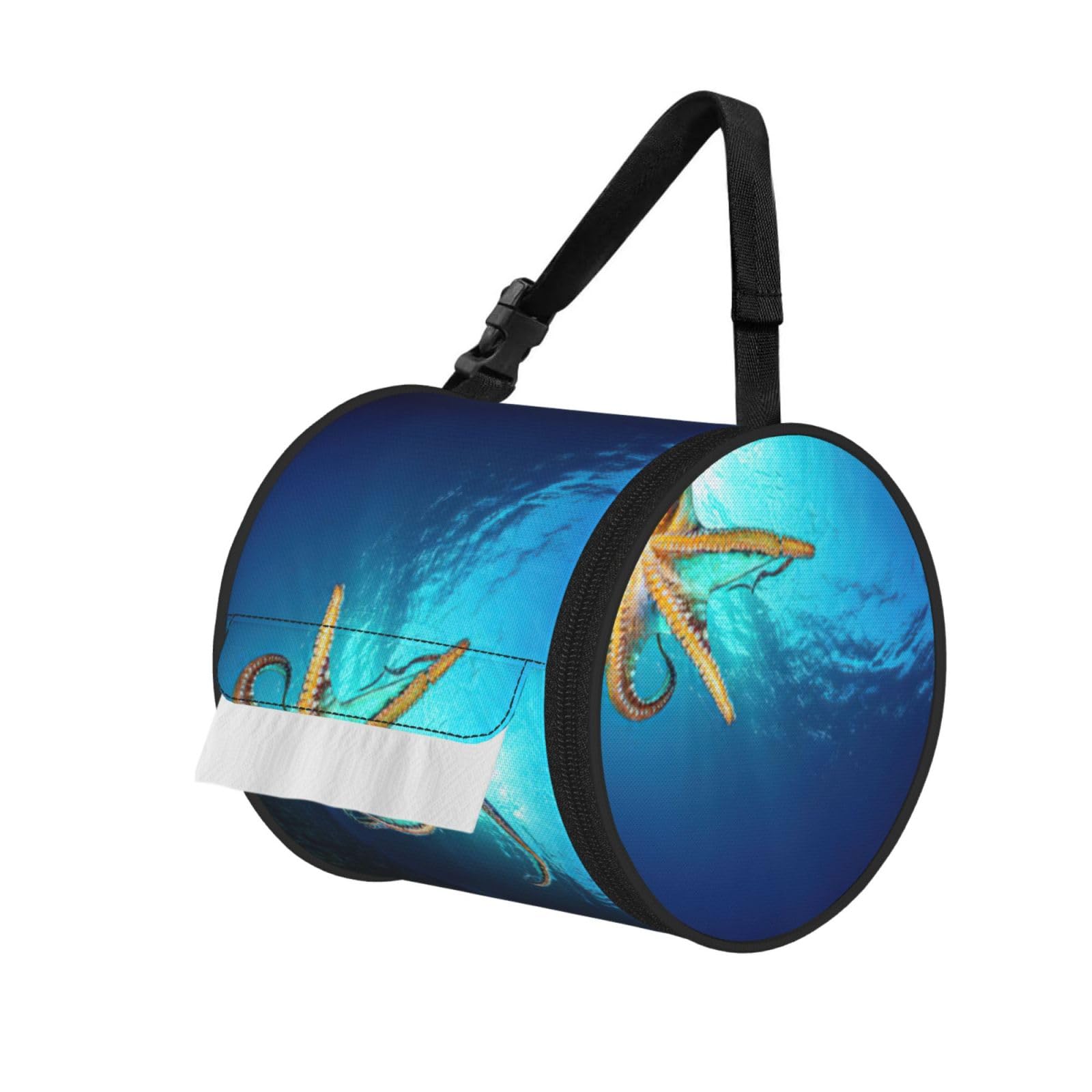 Marine Biology Print Fashion Tissues Organizer Box, Hanging Tissue Holder For Purse Coins For Car Office Daily Outing