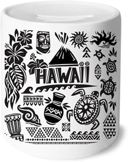 Hawaiian Islands Celebrate America USA Money Box Ceramic Coin Case Piggy Bank Gift