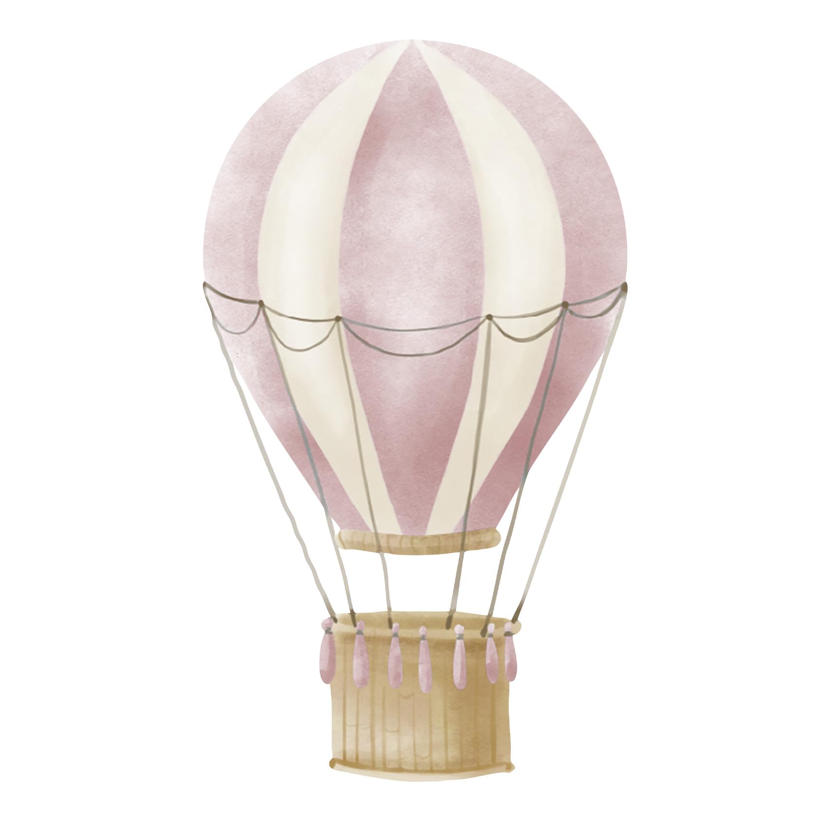 2er Set Heißluftballons Wandtattoo Wandsticker Aufkleber für Kinderzimmer Babyzimmer Aquarell Ballon Y032 (Altrosa)