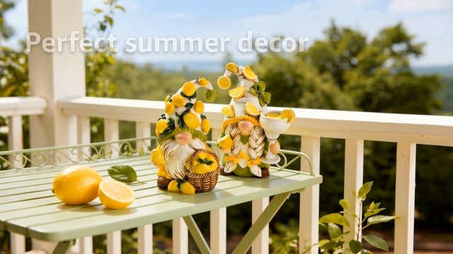 Amazon.com: Hodao 2PCS Lemon Gnome Figurine Set - Lemon-Themed