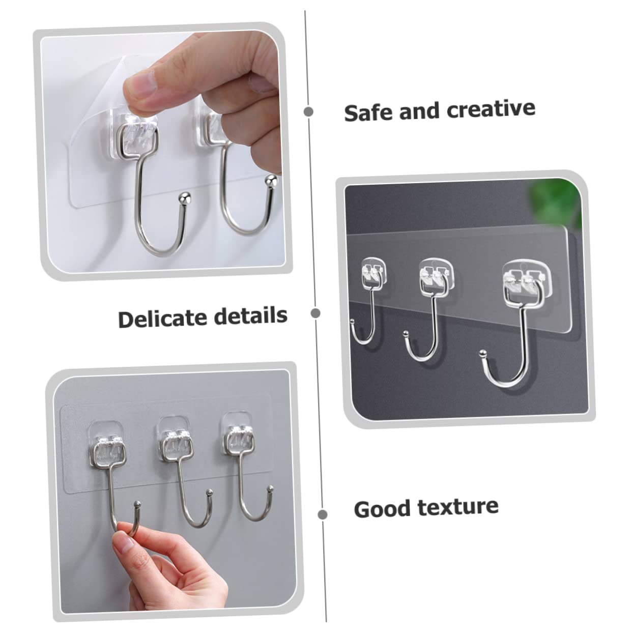VASDEV 16 Piezas de Ganchos de Pasta Fuerte para Colgar Sombreros, Ganchos de decoración, Ganchos de Metal, Colgador de Pared para Ahorrar Espacio, Adhesivo para Colgar en la Pared, Sopor