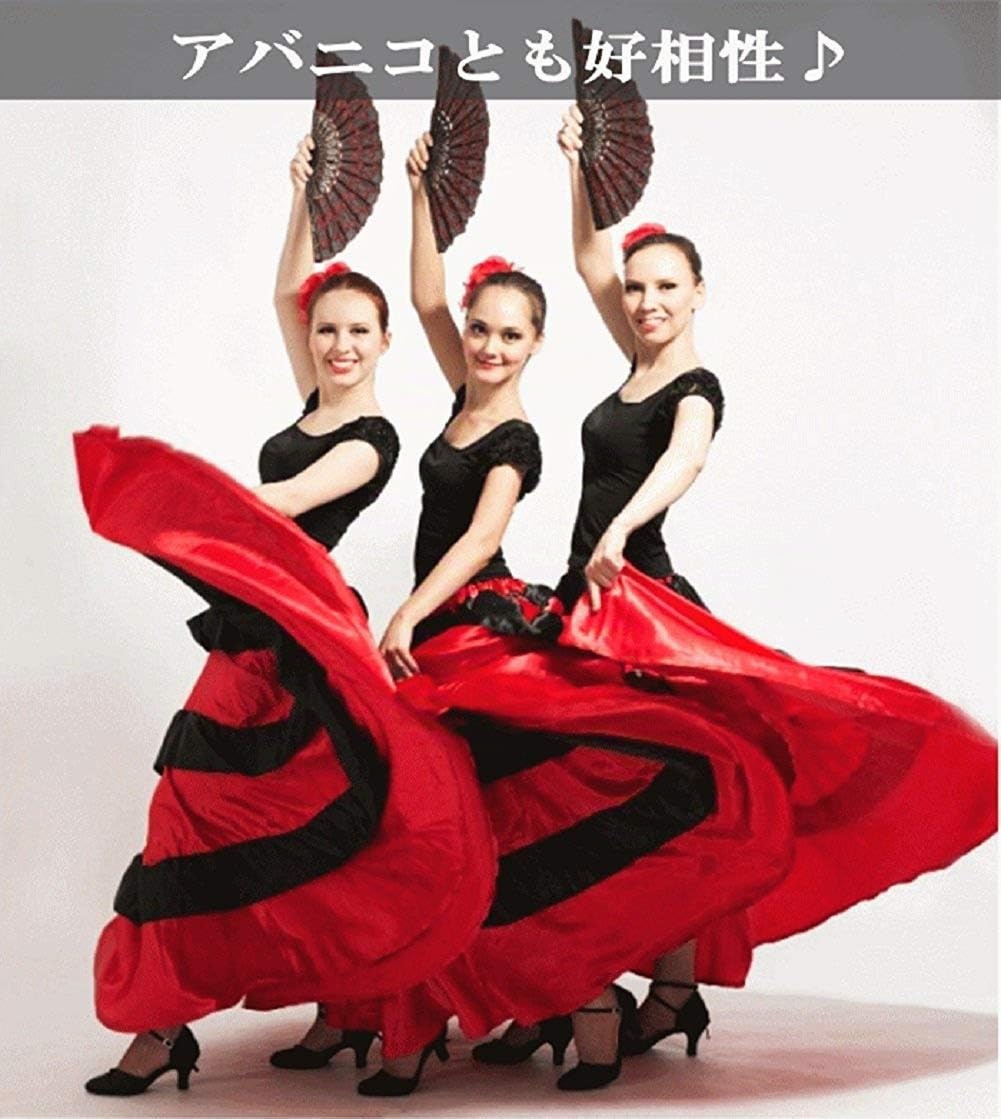 Costume da Sala da Ballo di Flamenco con Gonna Taurina Spagnola Rossa E Nera