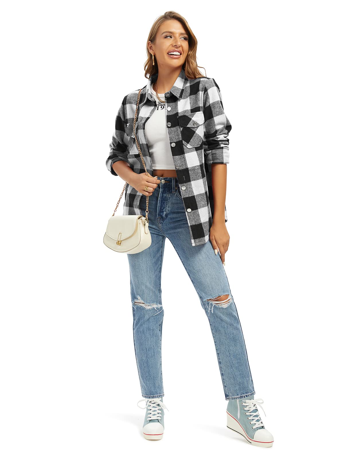 Aeslech - Camicie in denim leggero a maniche corte da ragazzo