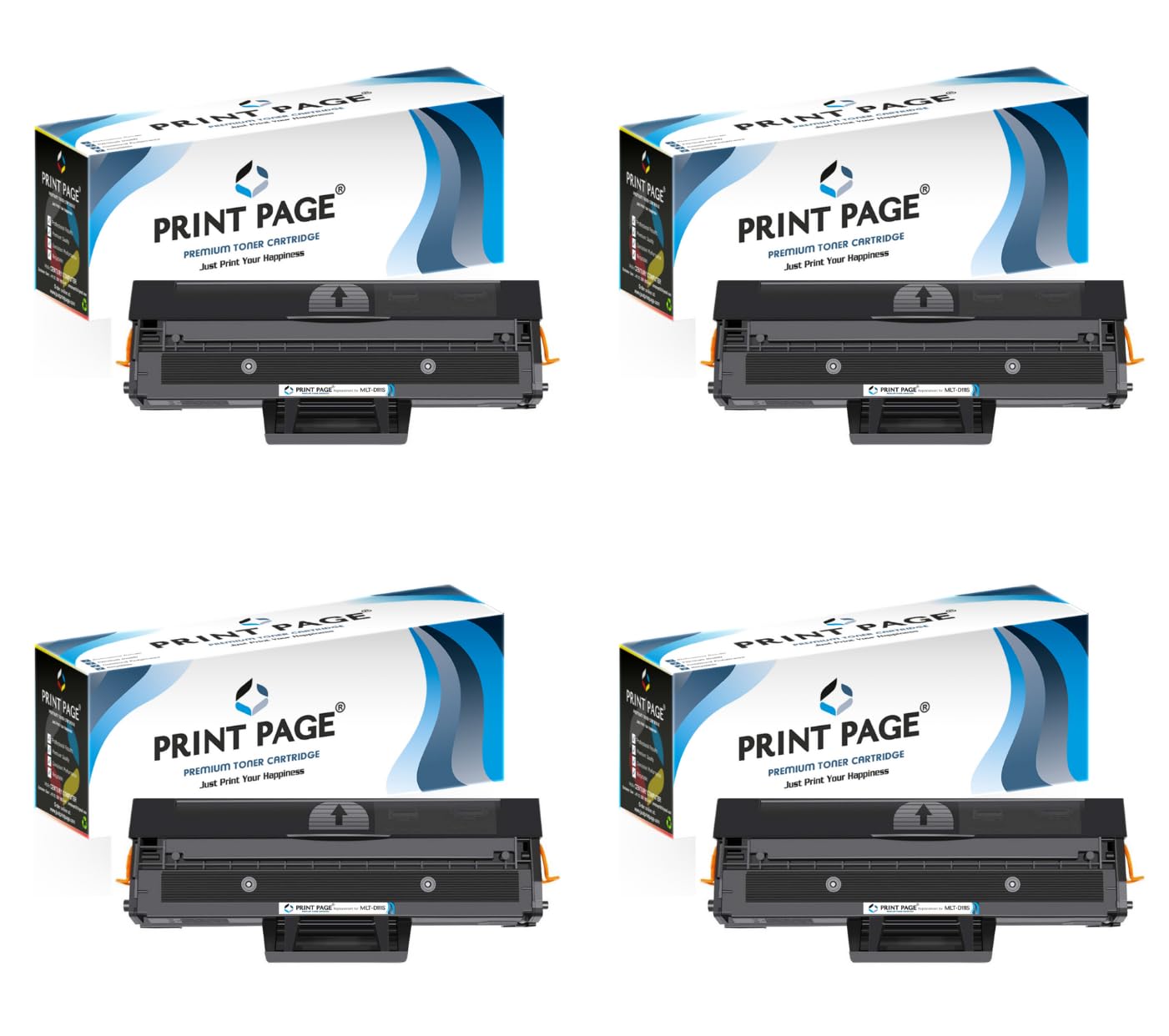 Print Page 111S Toner Cartridge Compatible for MLT-D111S for Printers SL-M2070, SL-M2071, SL-M2020W, M2021, M2022W (Set of 4)