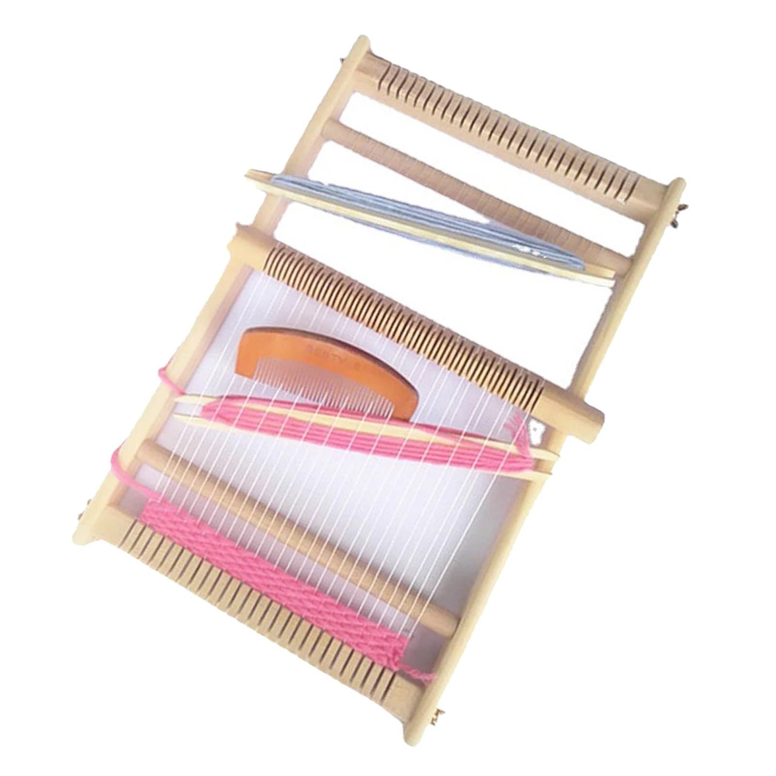 SparklWLeaf Weaving Loom DIY Handle Tools Wooden Weaving Loom Frame Knitting Kit Puzzle for Girls Pompom Sock Hat Scarf Scarves Maker