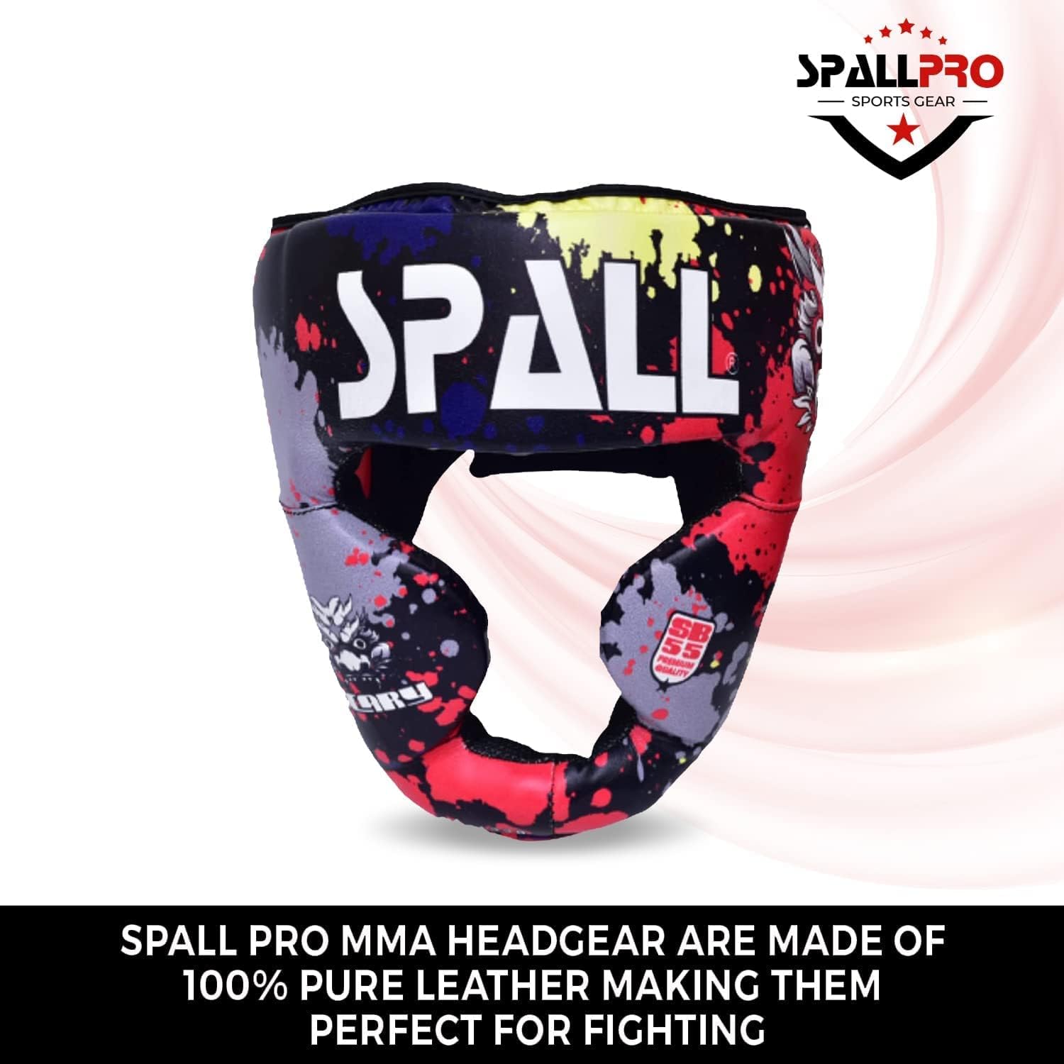 Spall Pro Born to Fight Boxing Headgear, Sparring Helmet for Fighting Sports Karate Boxing Martial Arts MMA and Taekwondo