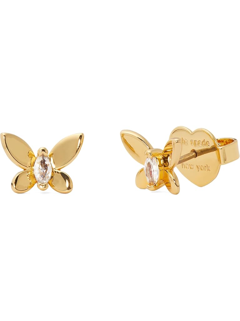 Gold Kate Spade New York Social Butterfly Mini Studs