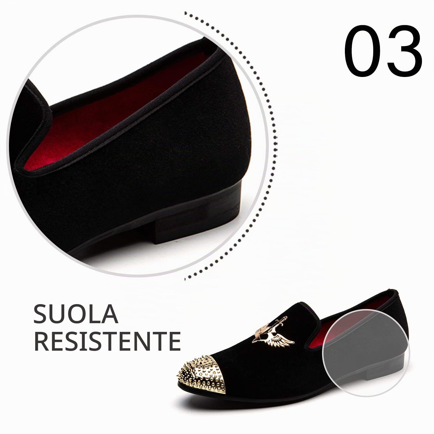 JITAI Mocassini alla Moda E Scarpe in Ecopelle dei Mocassini da Festa da Uomo Scarpe Eleganti Uomo