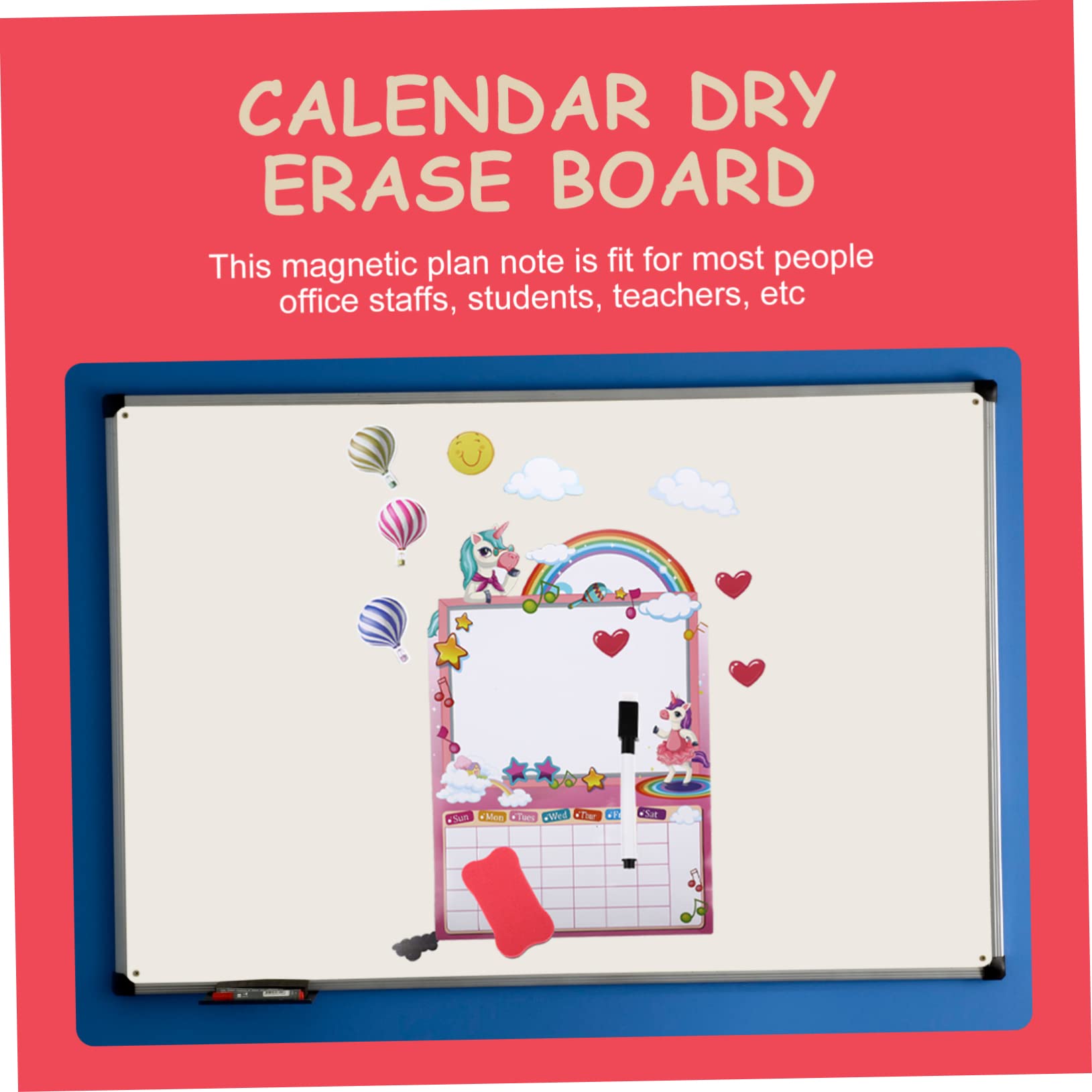 TOPBATHY 5 Set Bloc notes mini frigo per bambini mini lavagne lavagnetta bambini lavagnette per adesivi congelatore utensili da cucina calendario da lavagna cancellabile a secco pvc