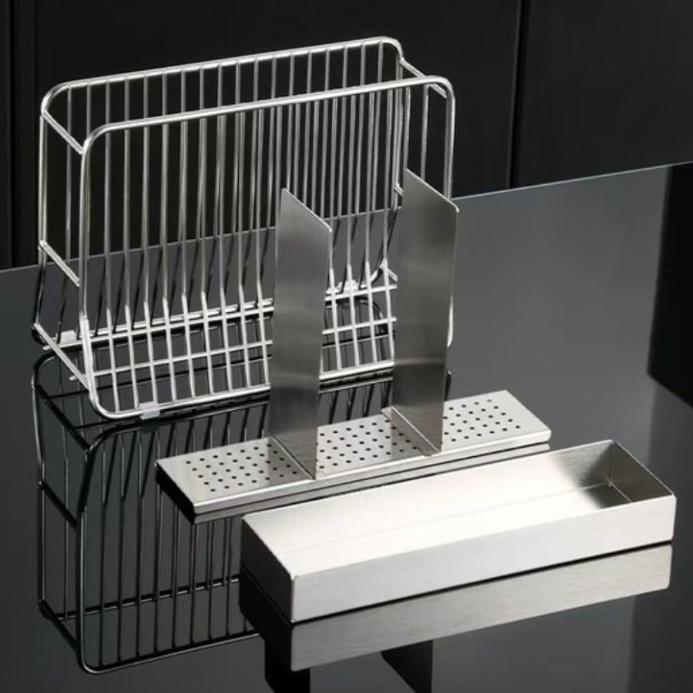 Organizador Cubiertos Cocina para acero Inoxidable Negro Organizador