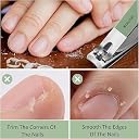 Agabani Premium 10-in-1 Stainless Steel Manicure & Ear Cleaning Kit for Men & Women Nail Cutter Set with Large, Medium, Small Clippers & 6 Ear Picks Portable Travel Grooming Tool with Leather Pouch (Light Green) gallery image
