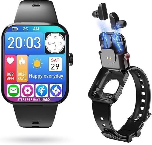 Reloj inteligente 2 en 1 con auriculares monitor de actividad física reloj digital con frecuencia cardíaca oxígeno en sangre monitor de sueño