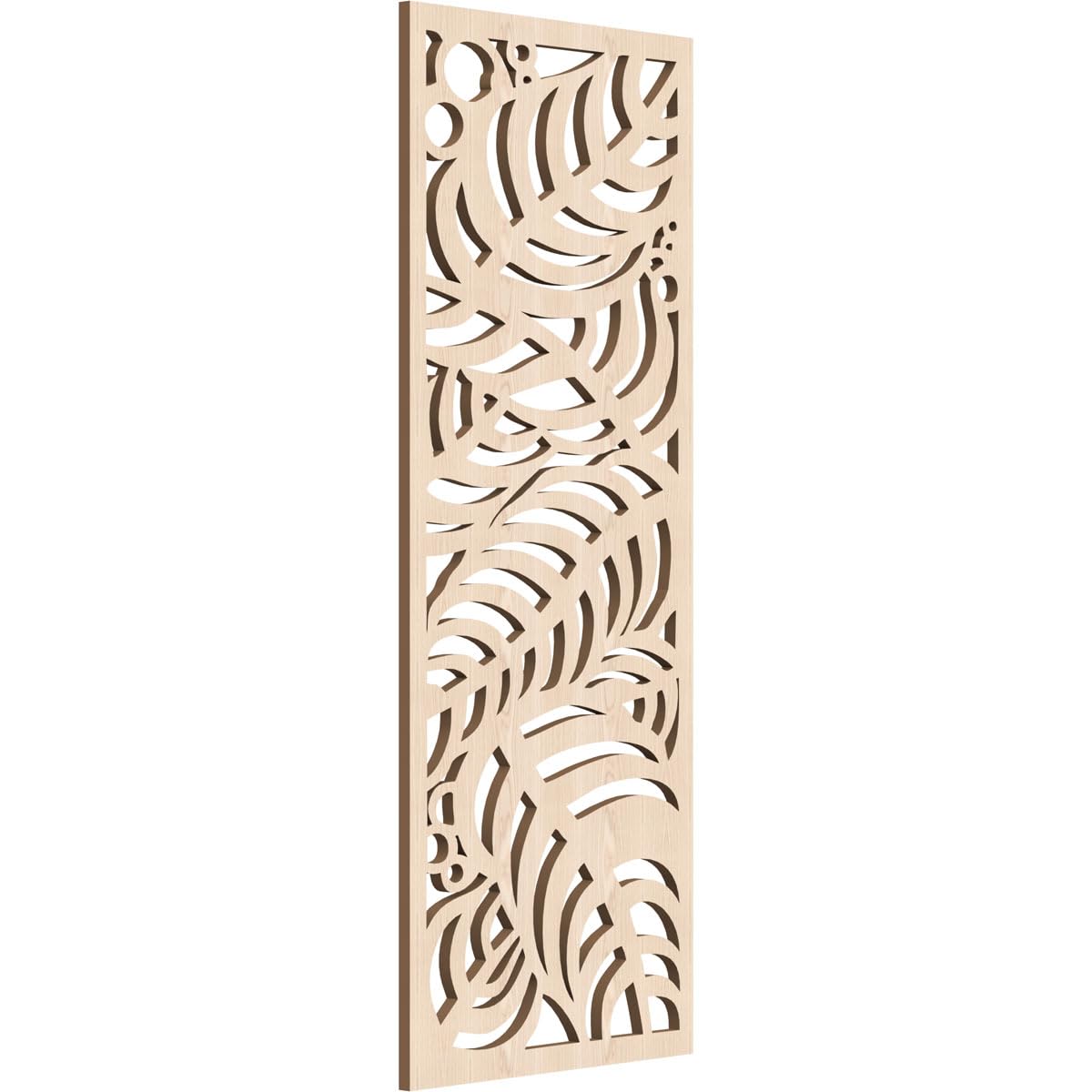 13 3/8"W x 34 3/8"H x 3/8"T Mills Decorative Fretwork Wood Wall Panels, Red Oak