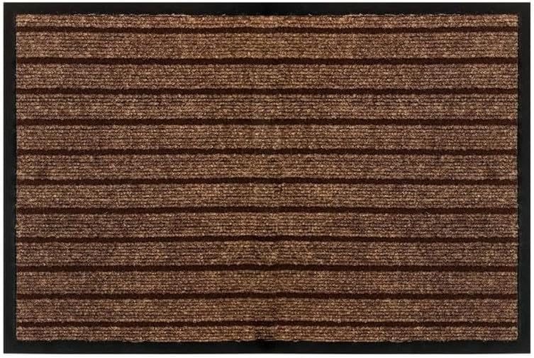 PHP Door Mat - Waterproof Strong PVC Rubber Backing Anti Slip Heavy Duty Dirt Trapper Barrier Mats for Kitchen Bedroom Hall Hallway Entrance Door Matts (40 x 60 cm, Brown) โ image 1