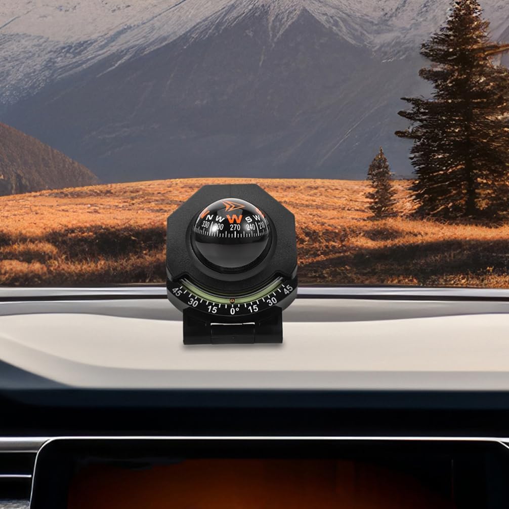 iplusmile 2-in-1 Car Compass Inclinometer Dashboard Mount High Precision for Safe Travel Navigation