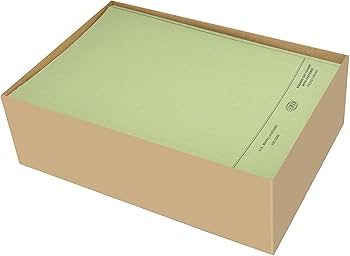 FIS Square Cut Folders With 8 cm Fastener Green Color, Pack of 50