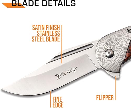 Miniatura 6 de Elk Ridge CUCHILLO ASISTIDO DE MUELLE ER-A957BR