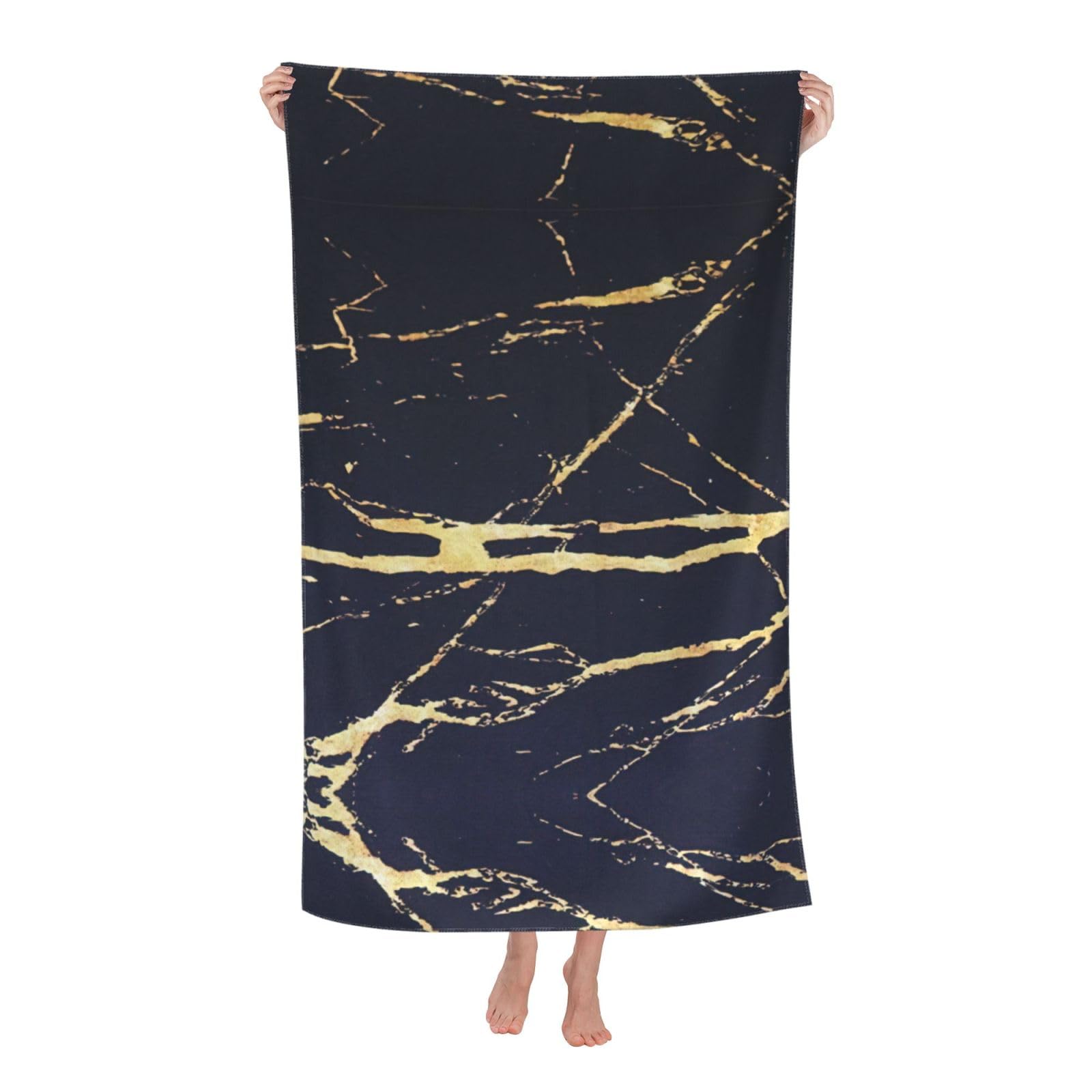 KPXXAQT Marble Print Oversized Adult Beach Towel Quick-Dry Travel Swimming Camping Outdoor Adventures