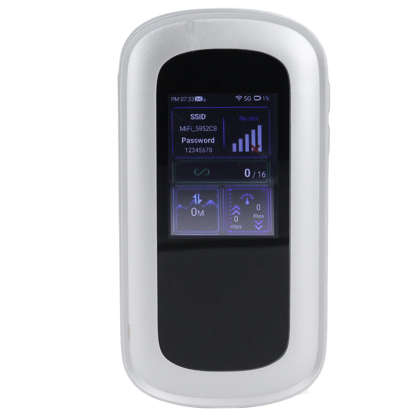 5G WiFi 6 Mobiler Hotspot Router, Tragbarer WLAN Hotspot Router mit SIM Kartensteckplatz, 5G Mobilfunk Router, 16 Angeschlossene Geräte, Taschen WLAN Hotspot Gerät