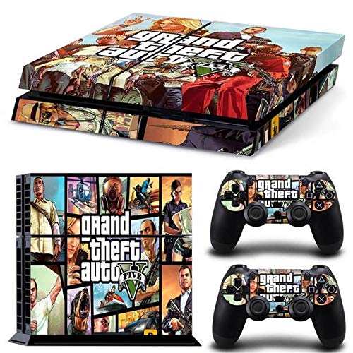 Homie Store PS4 Pro Skin - Ps4 Skins - Ps4 Slim Sticker - Grand Theft Auto 5 GTA 5 for PS4 Console Vinyl Skin Sticker Controle for Playstation Cover Skin 4 + 2 Controllers Gamepad Decal