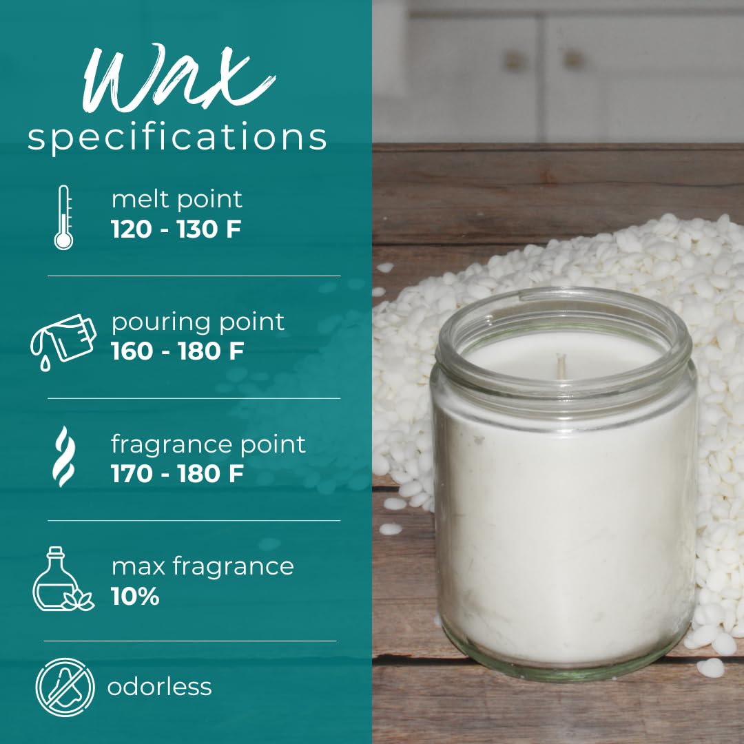 Cuentas de cera de soja para hacer velas, pastillas de cera de soja de 25 libras, mezcla suave para formulación de fragancia de alta carga, suministros para hacer velas