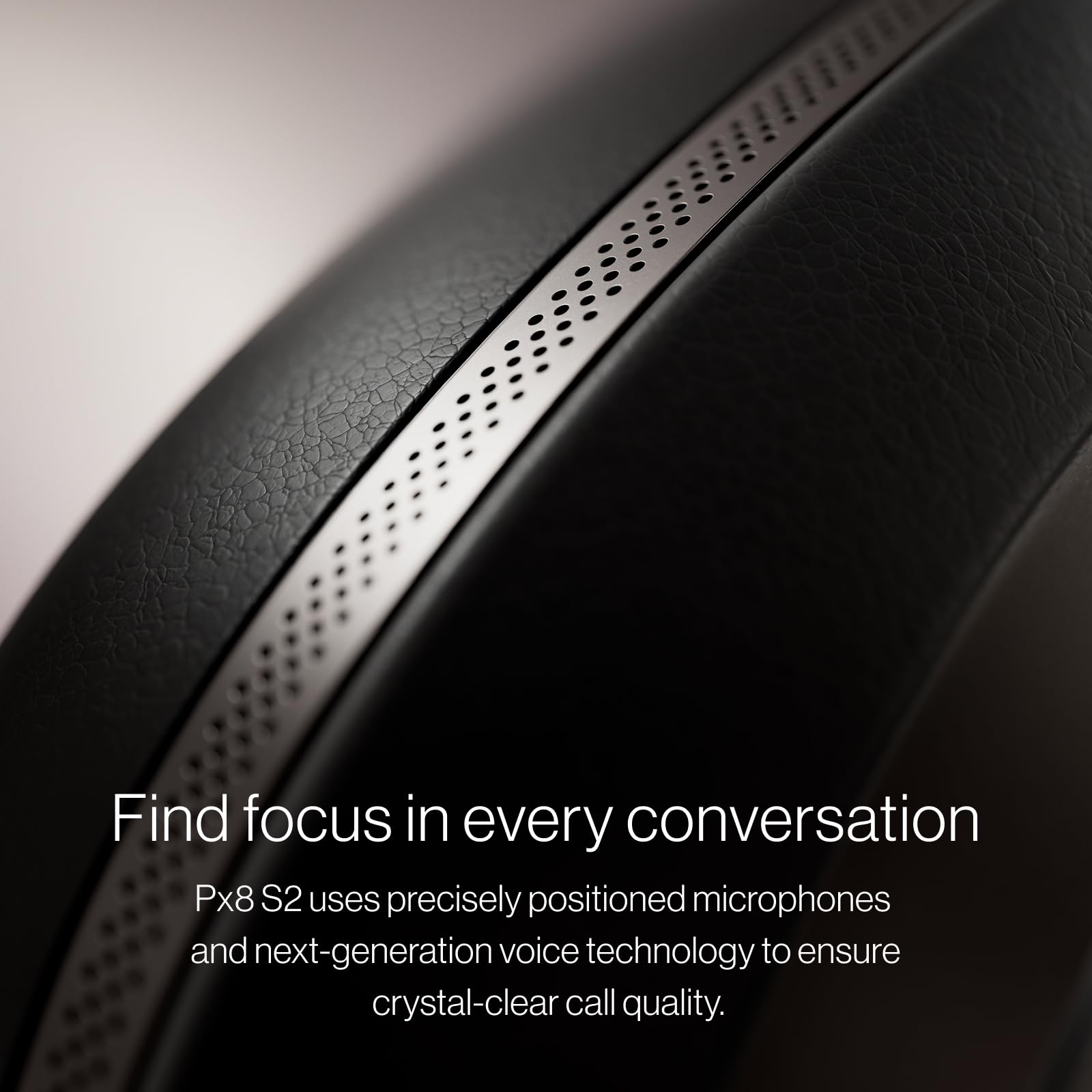 Bowers & Wilkins Px8 S2 Kabellose Noise-Cancelling Kopfhörer mit Bluetooth Audio, Schnellladefunktion, 30 Stunden hochauflösende Wiedergabe & Mikrofon - Onyx Schwarz