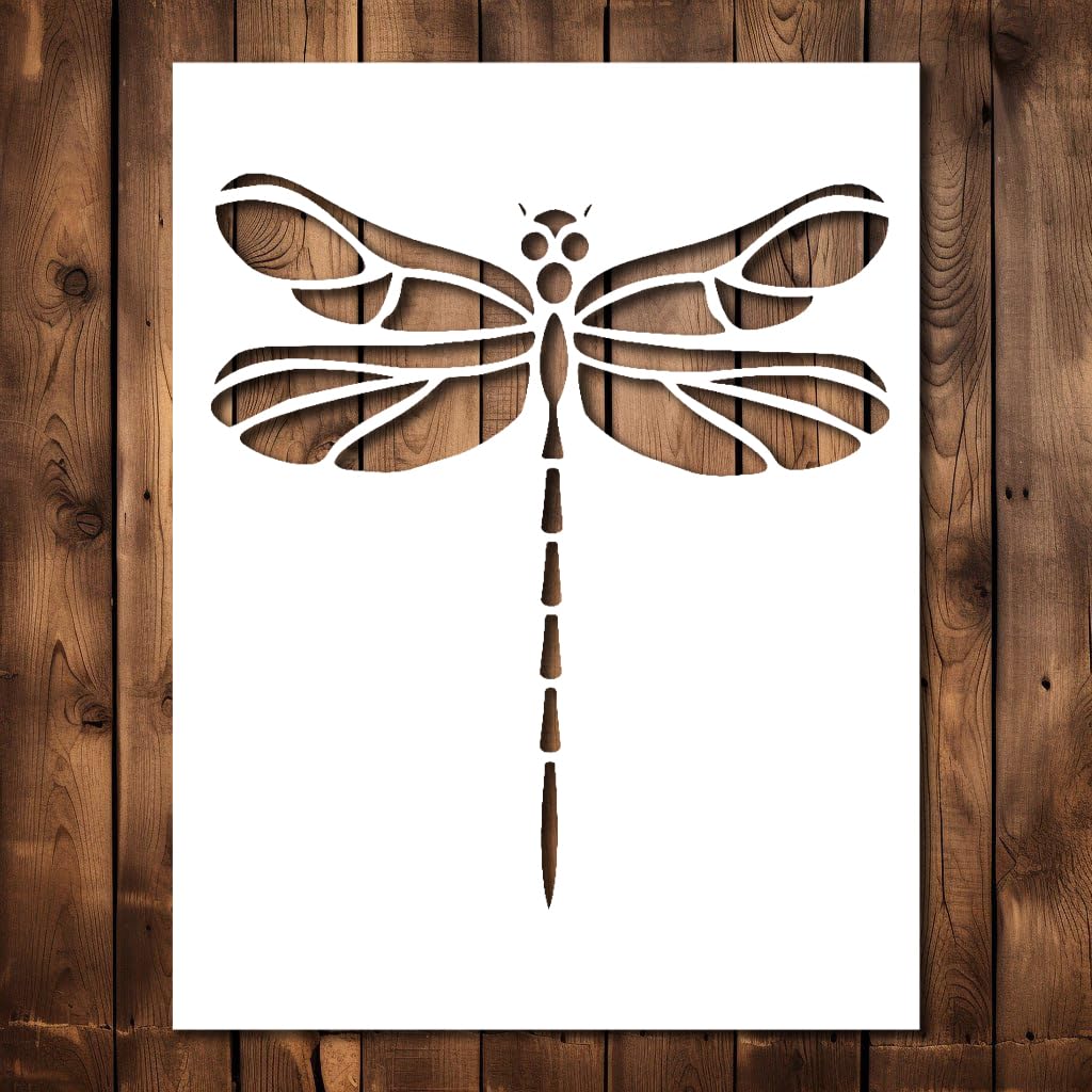 Dragonfly Stencil Template - Reusable Dragonfly Stencils for Painting on Wood, Glass, Wall Rock, Walls, Canvas, Glassware, Spray Painting, Airbrushing