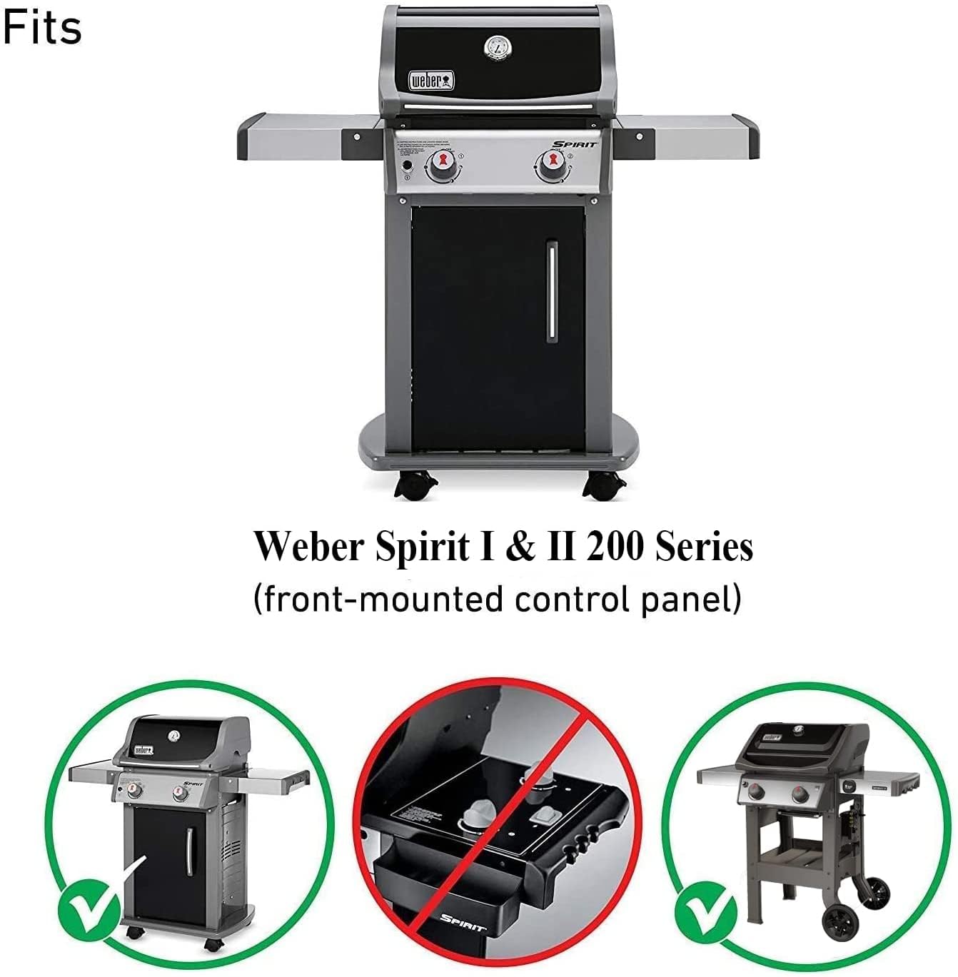 GFTIME 45,7CM Tube de rechange pour brûleur de gril pour Weber Spirit 200 Series,Spirit E210 S210 E220 S220 Gas Grill, 18" Pièces de brûleur en acier inoxydable pour Weber 69785 (avec commandes avant)