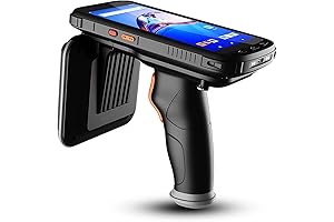 Rugged Industrial Long Range RFID UHF Handheld Scanner Reader With Barcode Support