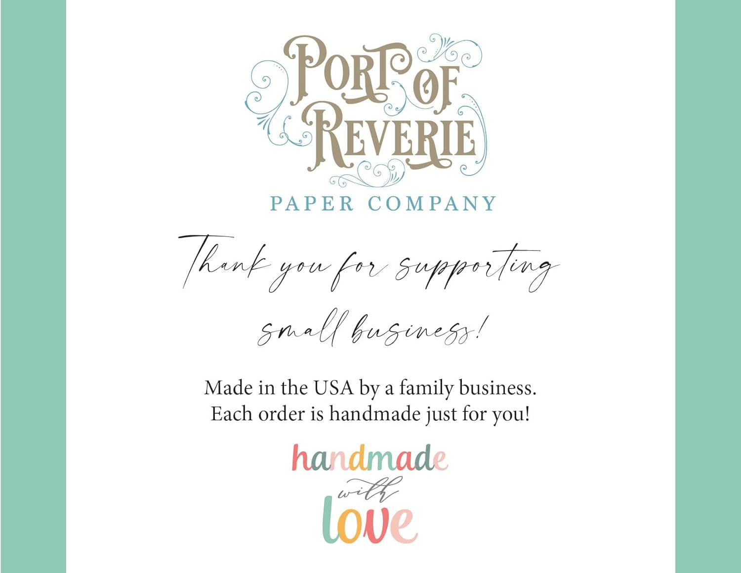 Personalized Monogram Stationery Note Cards and Envelopes, FLAT Notecards A2 Size, Port of Reverie Paper Company
