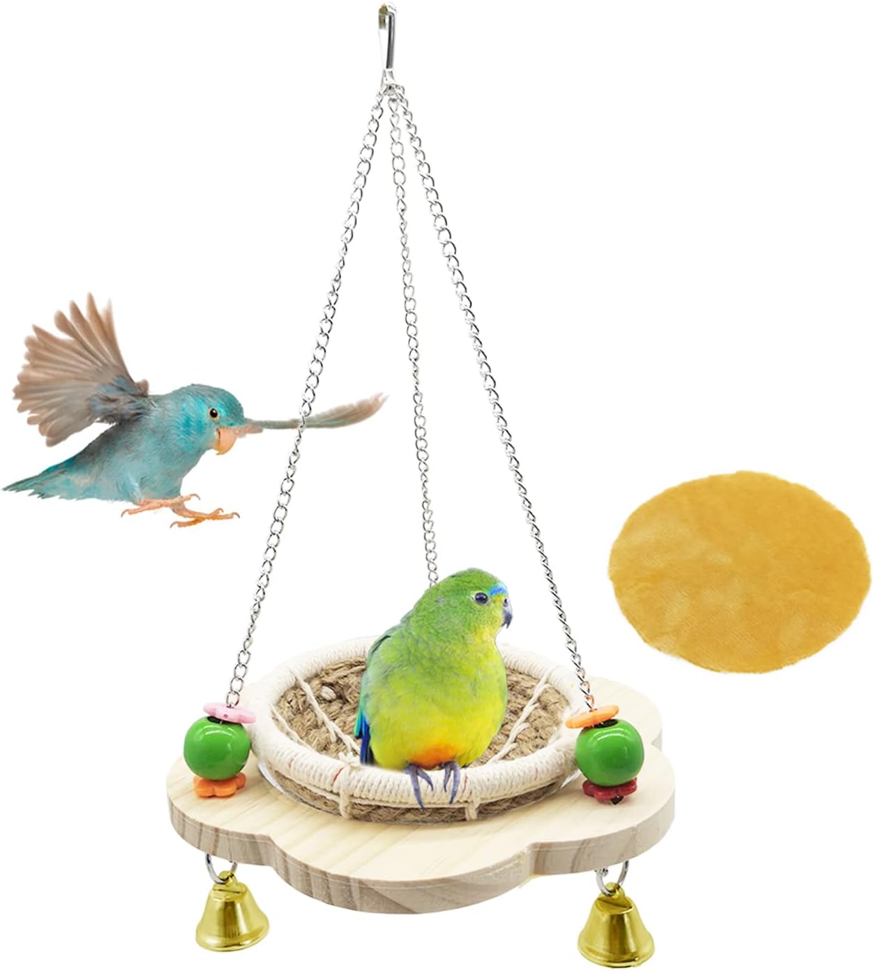 Handmade Cotton and Hemp Rope Hanging Bird Nest Bed with