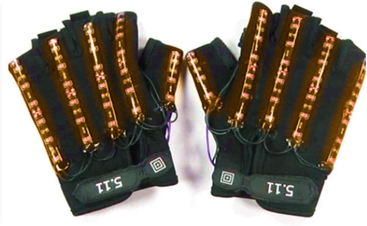 LED Gloves and Glasses Set - Light Up Party Gloves & Glasses USB Rechargeable,Night Clubs, Raves