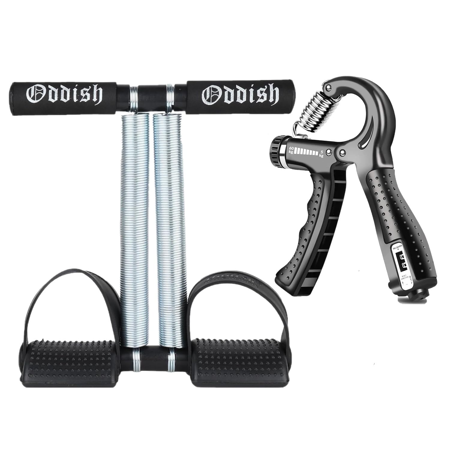 ODDISH; way to fitness Tummy Trimmer Double Spring with Comfortable Foam Grip handle and Hand Grip R Shape With Counter combo Pack for man and women (TUMMY TRIMMER WITH HG COUNTER) (B0D7QJ46G6) Amazon Price History, Amazon Price Tracker