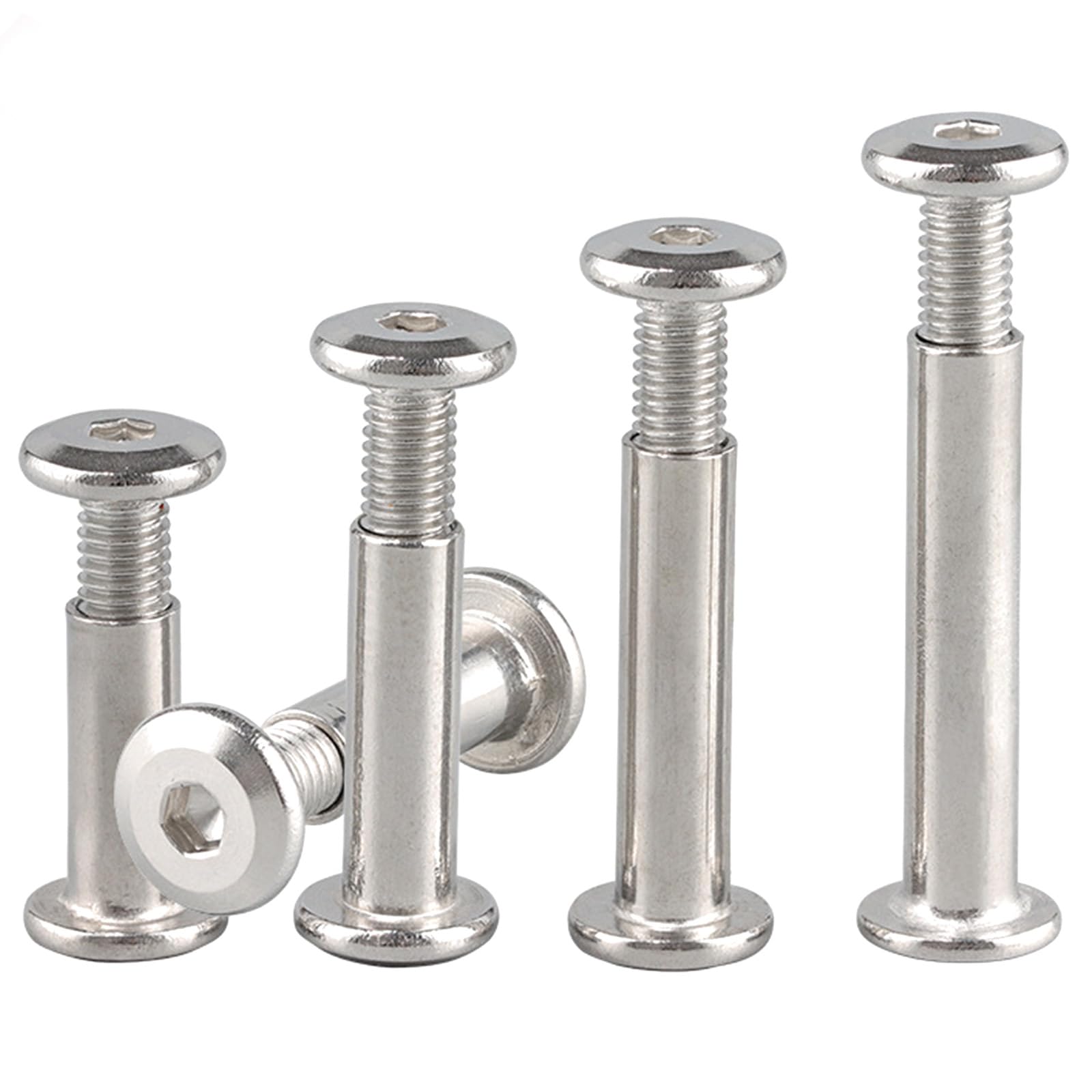 SHUNCHG 10pcs Furniture Connecting Screws M3x10mm Cabinet Connector Bolts,Hex Drive Socket Cap Bolts Barrel Nuts Sleeves Cupboard Joining Fixing Bolt for Frames Wood Boards