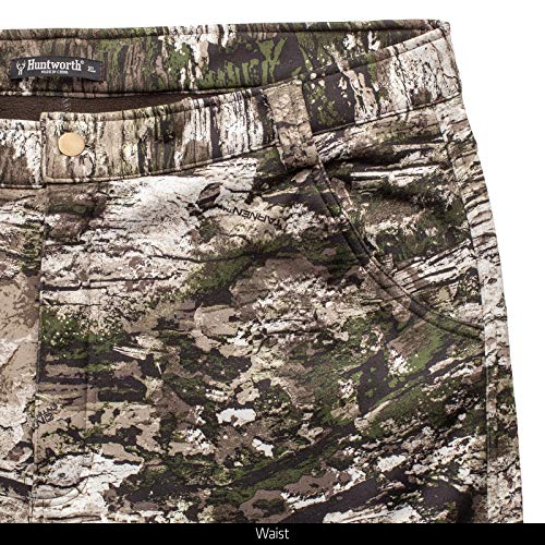 Huntworth Men's Mid Weight Soft Shell Hunting Pants, Tarnen Camo, Medium