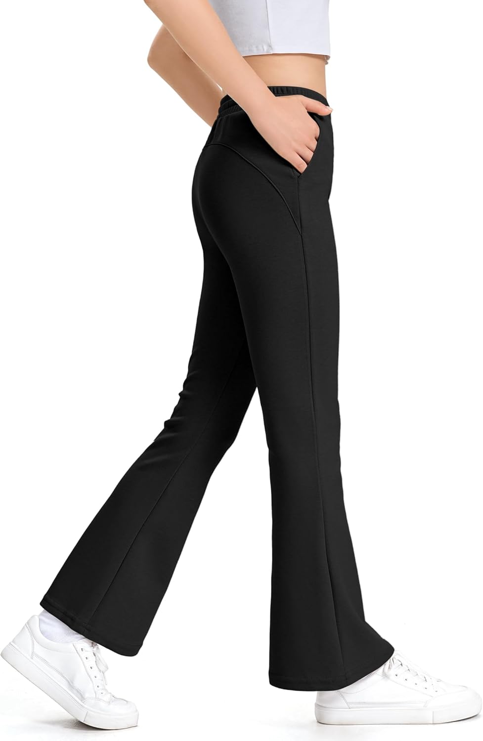 Girls Uniform Pants Flare Sweatpants Joggers Pants Preppy Clothes for Girls 7-14 Years - Image 2